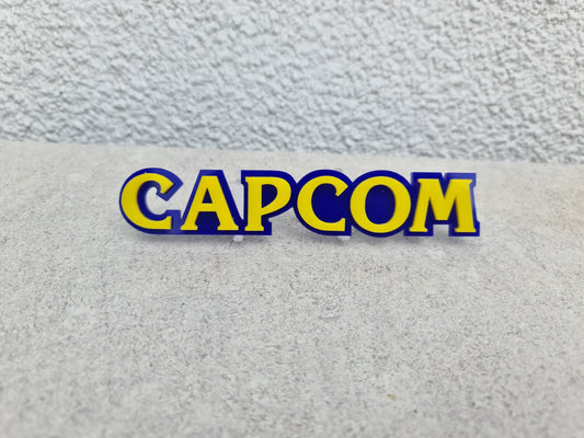 Capcom Acrylic Sign (15cm Long)- Retro hand made acrylic sign - Bedroom, Games Room, Office