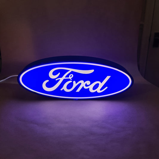 Ford Logo LED Light Box - LED - Bedroom - Night Light - Boys/Girls mood lighting - USB