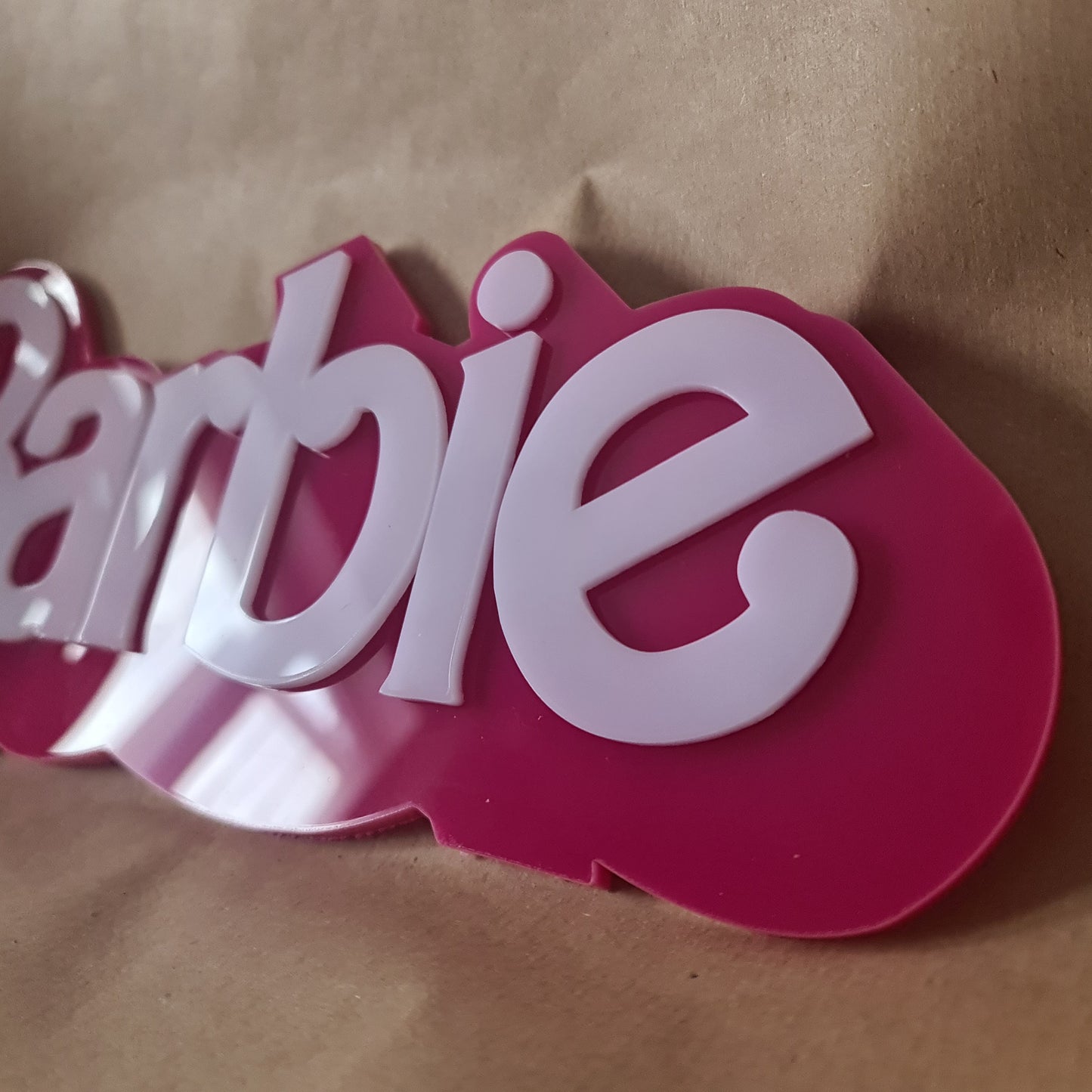 Barbie Acrylic Sign - Retro hand made acrylic sign - Bedroom, Games Room, Office