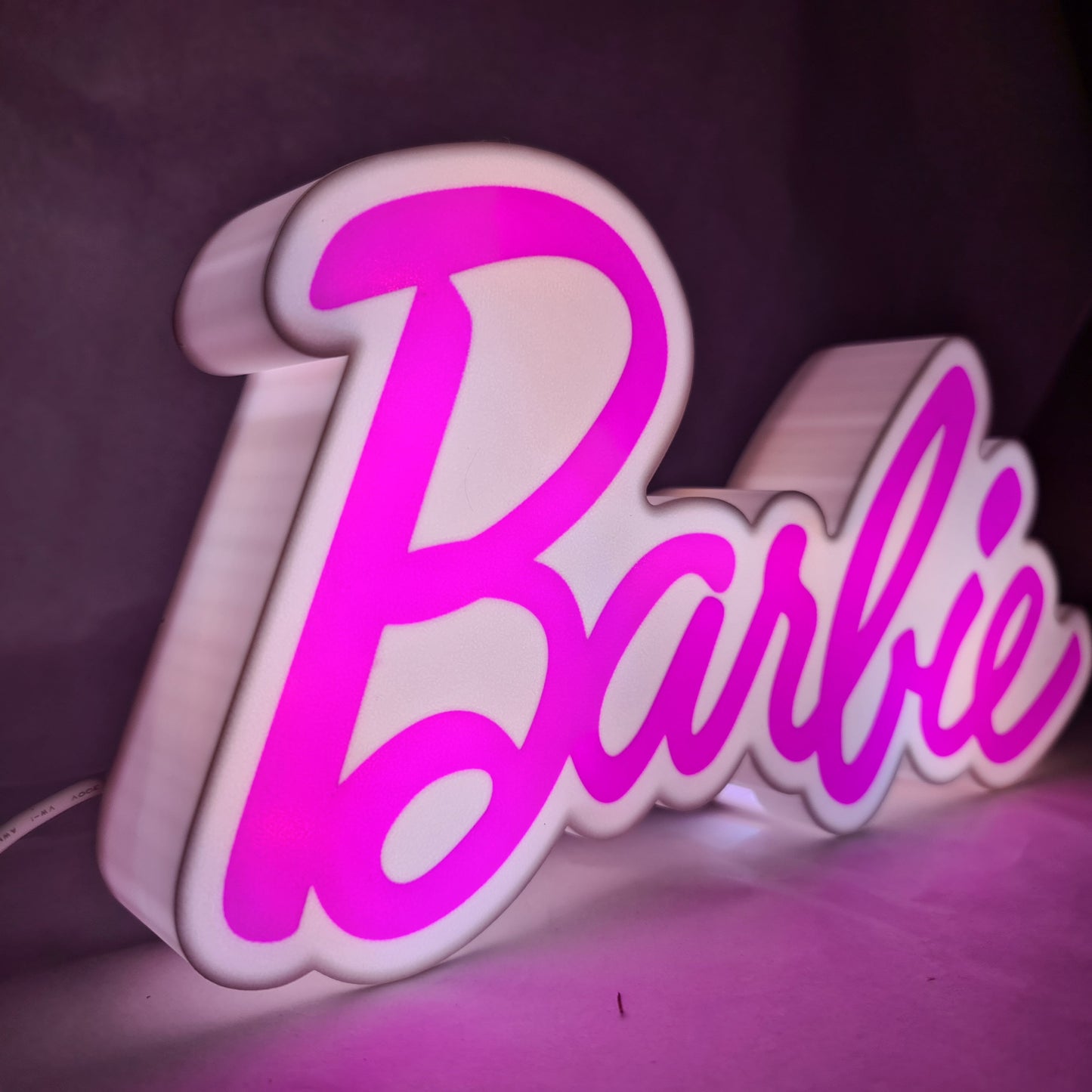 Barbie Logo LED Light Box - LED - Bedroom - Night Light - Boys/Girls mood lighting - USB