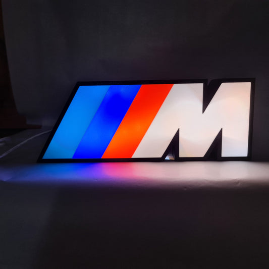 BMW M Sport Performance Logo Light Box - LED - Bedroom - Night Light - Boys/Girls mood lighting - USB